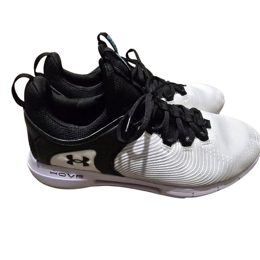 UA HOVR Rise White Black Sneakers Men 12 Sporty Athleisure Gymcore  Minimalist